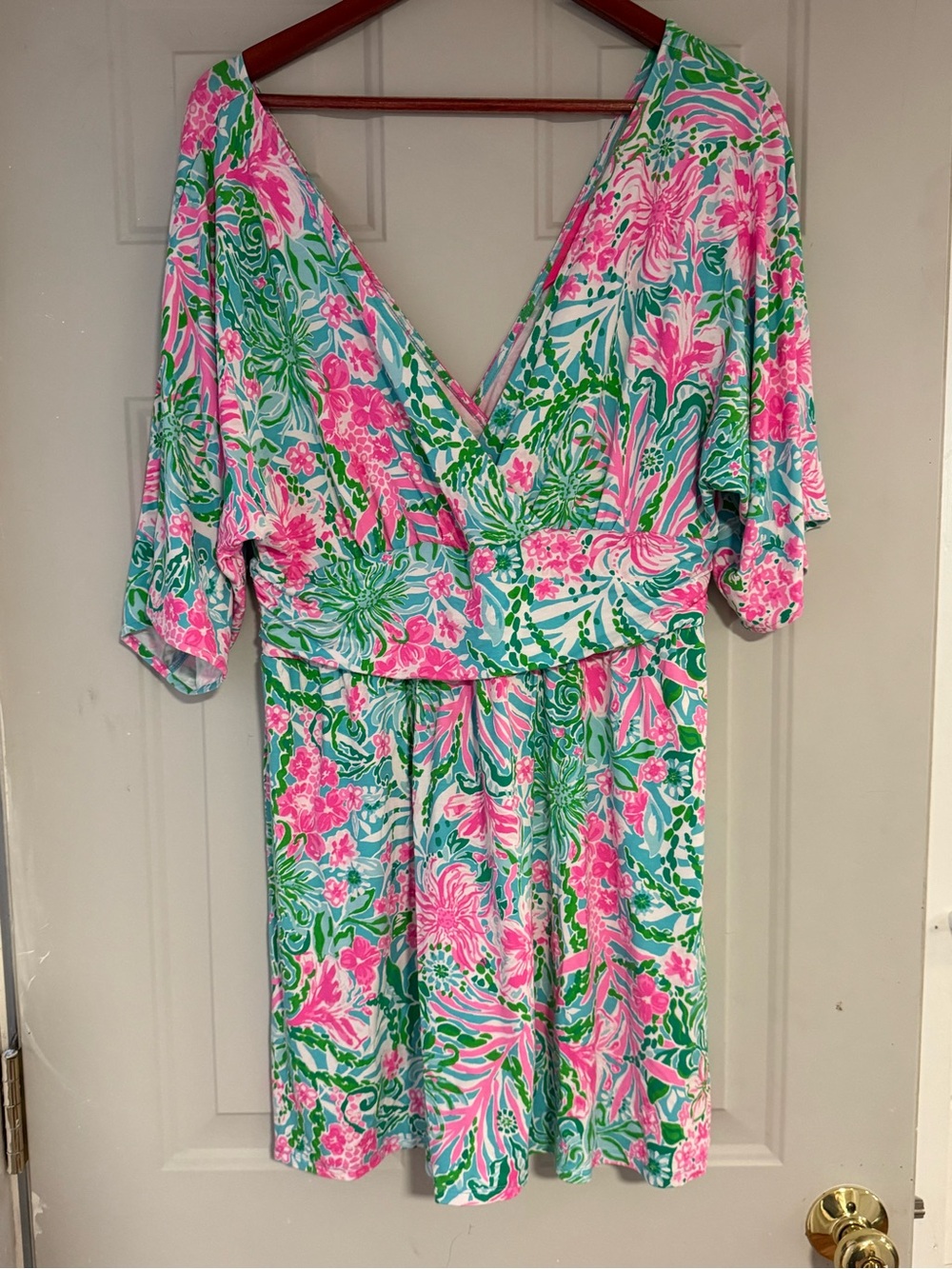 Like New- Lilly Pulitzer Parigi Romper in Leaf it Wild- Large